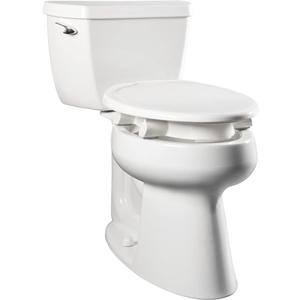 Bemis Assurance 3" Raised Toilet Seat for Seniors, Clean Shield Guard, Secure Hinges, Elongated, White (Elongated)