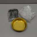 8 OZ Mini Cake Pans Disposable Ramekins with Lids Round Aluminum Mini Foil Cake Tins Baking Pans for Party Wedding Pudding (Black Gold, 25 Pack)