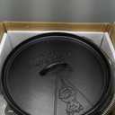 Camping Dutch Oven,12 Qt Pre-Seasoned Camping Cookware Pot with Lid - Lid Lifter, Cast Iron Dutch Oven with Metal Handle for Cooking BBQ Baking Campfire Modern Black