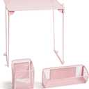 U Brands Blush Mesh Locker Organization Kit, Includes Magnetic Cup, Folding Shelf and Bin, 3 Pieces