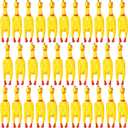 Honoson 32 Pcs 12'' Rubber Chicken Dog Toy Squeeze Screaming Chicken Toy Novelty Squeaky Squawking Loud Noise Makers for Adults Dogs Pets Reduce Separation Stress Anxiety (Yellow)