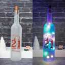 21st Birthday Gifts Decorations for Her, 21 Birthday Wine Glass for Sister Friends, Unique Gifts for Wine Bottle Colorful Lights with Cork