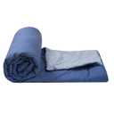 Premium Microfibre Reversible Comforter | Ultra-Soft, Lightweight & All-Season Warm Quilt | Cozy AC Blanket for Single Bed 60 inch x 90 inch | 220 GSM, Sky & Powder Blue