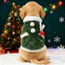 Pet Christmas Costumes Dog Xsmas Tree Clothes Pet Christmas Party Apparel Soft Velvet Winter Sweater Dogs Cats Outfit (Green)