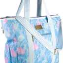 Lilly Pulitzer Beach and Picnic Cooler, Insulated Bag with Adjustable Shoulder Strap and Zipper, Soft Cooler
