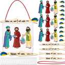 Amyhill 24 Sets Fishers of Men Craft for Kids First Communion Sunday School Crafts Bible Craft Kit Christian Jesus Religious Supplies for Toddlers Kids and Home Activities