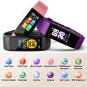 Fitness Tracker with Step/Distance/Calories Counter, Activity Tracker with Heart Rate Monitor, Slim Style Watch IP68 Waterproof, Sleep Monitor Tracker, Pedometer Watch for Women Men, Compatible With Wrists from 4.7 Inch to 8.2 Inch