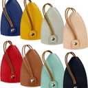 Key Holder for Purse, Protective Pull out Car Key Holder, 8 Pack Leather Car Key Case for Keychain, Retractable Car Keychain Pouch for Men & Women - Anti-Loss (Multicolor, 8pcs)