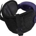 SARISUN Travel Pillows for Airplanes, Airplane Pillow with Purple Sleep Eye Mask, 360 Neck Support Headrest, Portable Airplane Travel Essentials, Airplane Head Strap for Long Flight, Stop Bobblehead