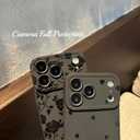 for iPhone 17 Pro Case 6.3 Inch 2025, Aesthetic Hearts Goth Phone Case for Women Girls Men, Slim Silicone Protective Phone Cover for iPhone 17 Pro, Black Hearts