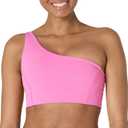 Amazon Essentials Women's Active FormFlex Buttery Soft Light Support One Shoulder Strappy Back Sports Bra, L