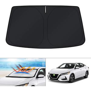 KUST Windshield Sun Shade for 2020-2025 Nissan Sentra Sedan Accessories, Custom Fit Car Front Sunshade Foldable Sun Visor Protector Blocks UV Rays Keep Your Car Cooler