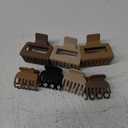 Matte Hair Clips for Women and Girls - Rectangle and Double Row Small Claw Clips for Thin/Medium Fine Hair - Nonslip Jaw Clips (Beige, Khaki, Brown, Black)