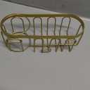 Kitchen Sink Sponge Holder Caddie for Sponges Brushes Hanging Organizer for Kitchen Accessories Golden Wire Basket with Dry Wet Separation