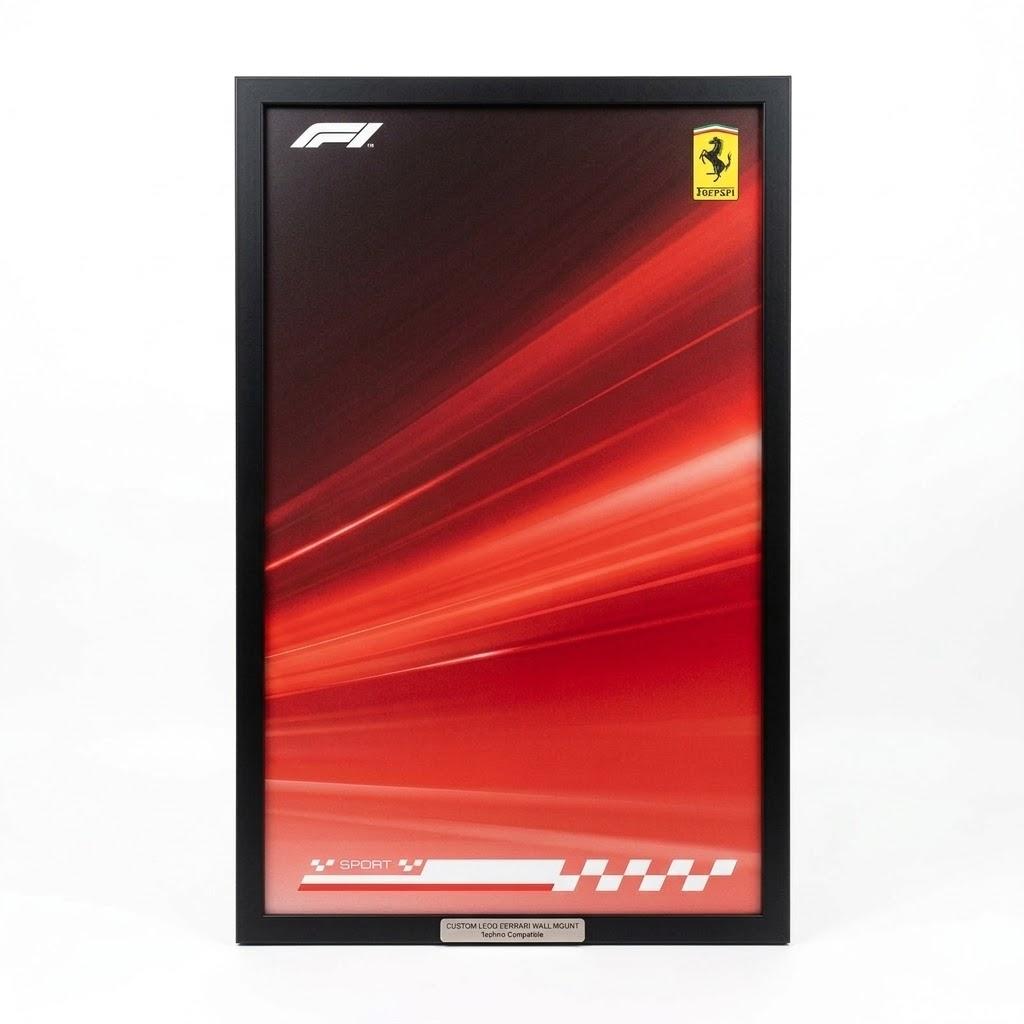 Car Wall Mount for Lego Ferrari, Display Wallboard for Car, Adult Collectibles Wall Mounted for Building Blocks, Gifts for Lego Lovers, 19.5" x 31"