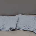 PURE ERA Jersey Knit Pillowcases 100% T-Shirt Cotton Super Soft Comfy Breathable, Set of 2, Queen 20" x 30", Solid Light Blue