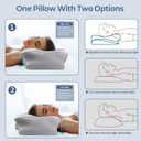 Cervical Neck Pillow for Pain Relief - Ergonomic Pillow Side Sleeper Pillow for Sleeping, Orthopedic Memory Foam Pillow for Neck Support, Contour Cervical Pillow Bed Pillow for Back Stomach Sleepers