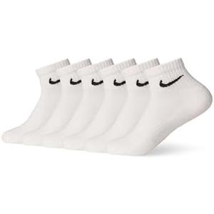 Nike Unisex Adult Everyday Cushioned Training Ankle Socks (6 Pairs) M, White