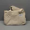 ONECUTE Dog Purse Carrier for Small Dogs Rabbit cat with Large Pockets, Cotton Bag, Dog Carrier Soft Sided, Collapsible Travel Puppy Carrier (Beige, 13.6" L x 6.5" W x 10" H)