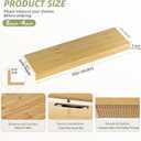 Bamboo Wire Shelf Covers, 40" W x 12" D, 4-Pack, Natural