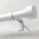 IFELS Heavy Duty Curtain Rods for Windows 48 to 84 Inch, 1 Inch Adjustable White Curtain Rod Set with Easy Installation and Modern Design (A1,White,30-90")