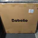 Babelio Baby Gate for Doorways and Stairs, 36-41" Pet Gate with Wide Walk Thru Door and Lock Indicator, No Drill Pressure Mounted Safety Gate with Double Lock and Self-Closing, White