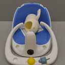 Baby Bath Seat for Babies 6 Months & Up - Bathtub Seats for Babies Sitting Up with Rinse Cup, Non-Slip, Comfortable, Infant Bath Essentials, Blue