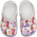 ChayChax Kid's Garden Clogs Cute Slides Sandals Toddlers Beach Pool Shower Shoes with Non-Slip Sole, 9.5-10 Toddler, White