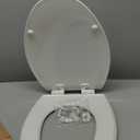 Mayfair Cassel Slow Close Toilet Seat, Easy Clean, Non Slip Premium Wood Seat, Easy Install, Made in USA, Elongated, White