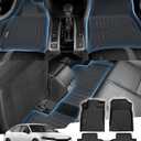 Sunsdrew Floor Mats for 2022-2026 Honda Civic Accessories (Include Sport, Not for Hybrid), for Acura Integra 2023-2025, All Weather Car Mats Front Rear 2 Rows TPE Rubber Raised Edge