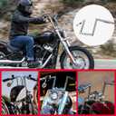 DREAMIZER 1 inch Motorcycle Handlebars 8" Rise 25mm Ape Hanger Z-Bars Compatible With Harley Sportster Softail Dyna Yamaha Suzuki Kawasaki Chopper Cruisers Bobber Cafe Racer custom Bike 1982-Up