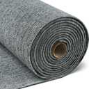 FunStick 24"x160" Large Carpet Squares Carpet Tiles with Padding Attached for Bedroom Living Room Dark Grey Non Slip Indoor Outdoor Carpet Tiles Roll Peel and Stick Floor Tile for Kitchen Rugs Stairs (Gray)