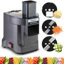 Hiteemer 3 in 1 Electric Vegetable Chopper, Multifunctional Chopper Vegetable Cutter Slicer Dicer Machine Automatic Cutter for Onion Shredder Potato Slicer, Veggie Processor Home Use