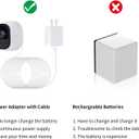 2Pack Power Cable for Arlo Pro and Arlo Pro 2, 16.4Ft/5m Weatherproof USB Cable, with Quick Charge 3.0 Power Adapter Continuously Charging Your Security Camera - by ALERTCAM