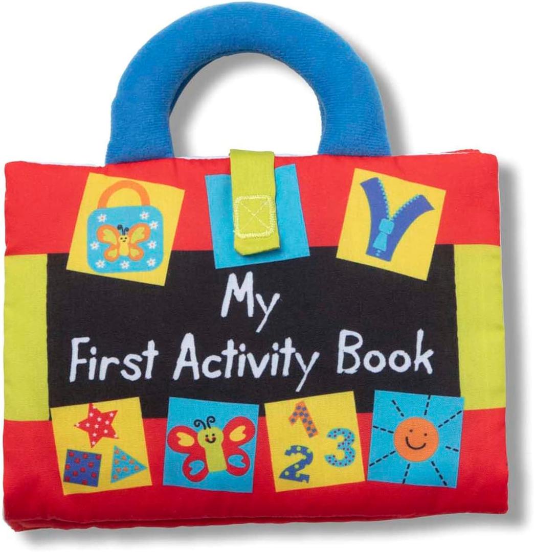 Melissa & Doug Ks Kids My First Activity Book 8-Page Soft Book for Babies and Toddlers Early Learning Developmental Plush Soft Activity for Babies and Toddlers