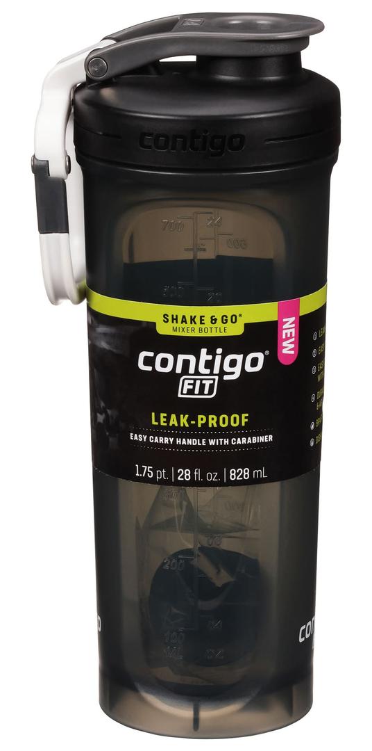 Contigo Fit Leak-Proof Shake & Go Mixer Bottle 28 oz Sake Color