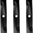 (3 Medium Lift Mower Blade for Scotts M115496 John Deere GY20569 M113518 M115496 M76467 M115329 M135590 325 335 345 355D 425 445 455 F725 G100 LX288 GT245 with 54" Decks, Black
