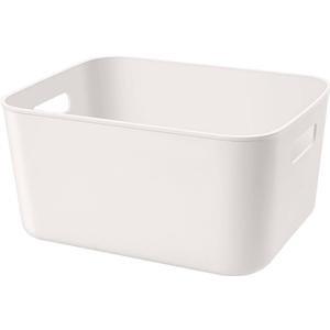 Set Of 2 Plastic Storage Bins,10.585.5" Versatile Kitchen Pantry Organization and Storage, for Plastic Storage Container Under Bed, Under Sink Bathroom Organizer (2 Pack Medium, White)