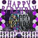 Wednesday Birthday Party Supplies, Cartoon Wednesday Family Party Favors, Cartoon Party Decorations Include Backdrop, Banner, Balloons, Cake Toppers