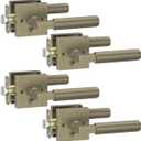 Asidrama 4 Pack Brushed Antique Brass Privacy Door Handles, Door Lever with Door Knobs Indoor for Bedroom or Bathroom, Heavy Duty Door Handles Interior with Locks for Left Right Sided Doors