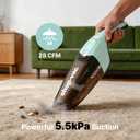 Shop-Vac Wet/Dry Handheld Vacuum, Powerful Small Vacuum Cordless Rechargeable, Wall-Mounted Hand Vac with Crevice Tool, Portable Vacuum for Home & Car, Lightweight & Compact, Green