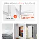 VEVOR Access Panel for Drywall, 30.3 x 15.2 in Galvanized Steel Access Door, Easy Install Hinged Service Panel with Screwdriver Latch, for Ceiling Plumbing Electrical, 14.4 x 29.4 in Cutout Size White