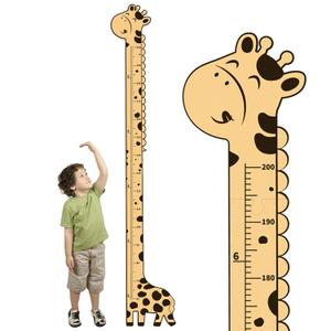 Wooden Growth Chart for Kids,Giraffe Height Chart for Boy Girls,Measuring Board for Kids Height,for Child's Room,Nursery Decor Decoration Wall Art (Brown Giraffe)