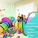 4pc Pop Up Children Play Tent : 2 Crawl Tunnel + 2 Tents : Kids Tents for Boys, Girls, Babies & Toddlers for Indoor & Outdoor : Large Children Playhouse Ball Pit