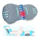 kasney Lumbar Support Pillow, Memory Foam Lumbar Pillow for Lower Back Pain Relief, Back Support Pillow for Office Chair, Car Seat - Gray