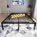 45MinST 18 Inch Platform Bed Frame/Easy Assembly Mattress Foundation / 3000lbs Heavy Duty Steel Slat/Noise Free/No Box Spring Needed,King