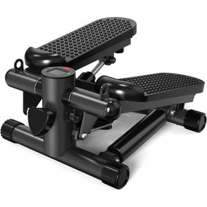 Mini Stepper for Home Workout with Resistance Bands & LCD Display - 300LB Capacity, Quiet Stair Climber Machine for Small Spaces, Cardio & Fat Burning