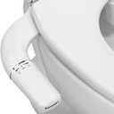 SAMODRA Ultra-Slim Hygienic Bidets Attachment for Existing Toilets - Adjustable Fresh Water Pressure Dual Nozzle (Frontal & Rear Wash) Easy to Install, Silver