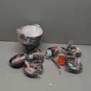 2 Pack 1 Light Industrial Hanging Indoor 7.3" Kitchen Island Black Pendant Ceiling Light Fixtures Brushed Bronze Finish,Drum Metal Shade for Bar Dining Room Living Room Over Sink