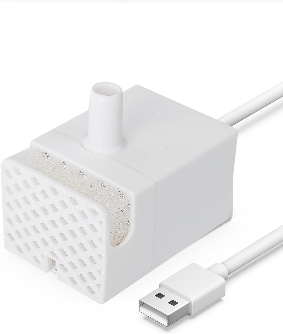 oneisall Replacement Pump for PWF-002-B, Replacement Pump for Dog Water Fountain with Light, Water Fountain for Cats Inside Ultra Quiet Water Pump with 4.9 ft Power Cable